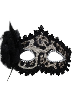 MASCHERA CON FIORE NERO